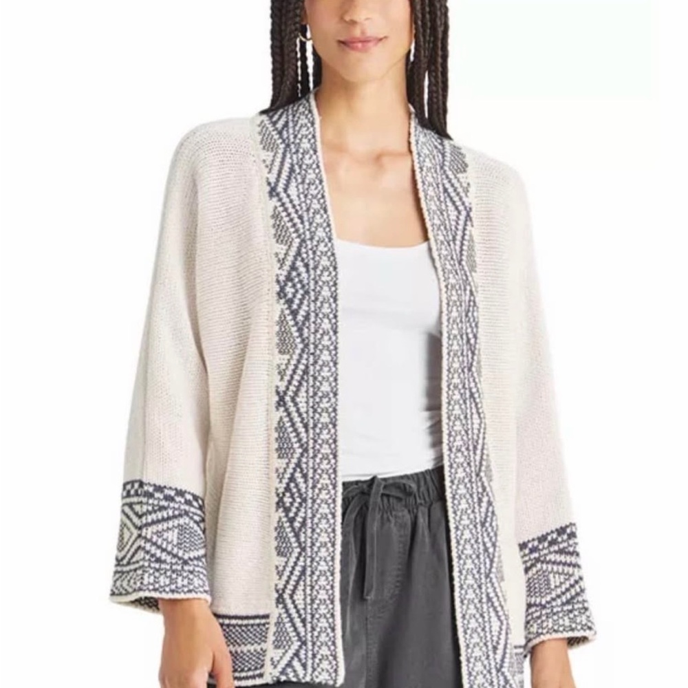 Splendid Kenny Border Print Cardigan